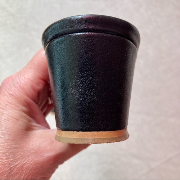 Everlane Black Italian Leather Wedge Sandals, Size 8.5 - Picture 8 of 9